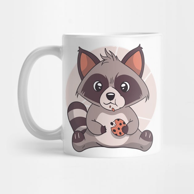 raccoon is cute and lovely animal by Midoart